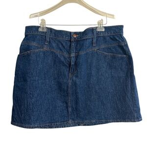 MADEWELL A-line Stretch Denim Jean Skirt Size 34